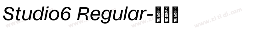 Studio6 Regular字体转换